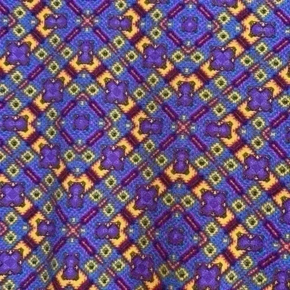 LuLaRoe OS Leggings Purple Mustard Blue Aztec ONE SIZE 2-10 - Picture 3 of 4